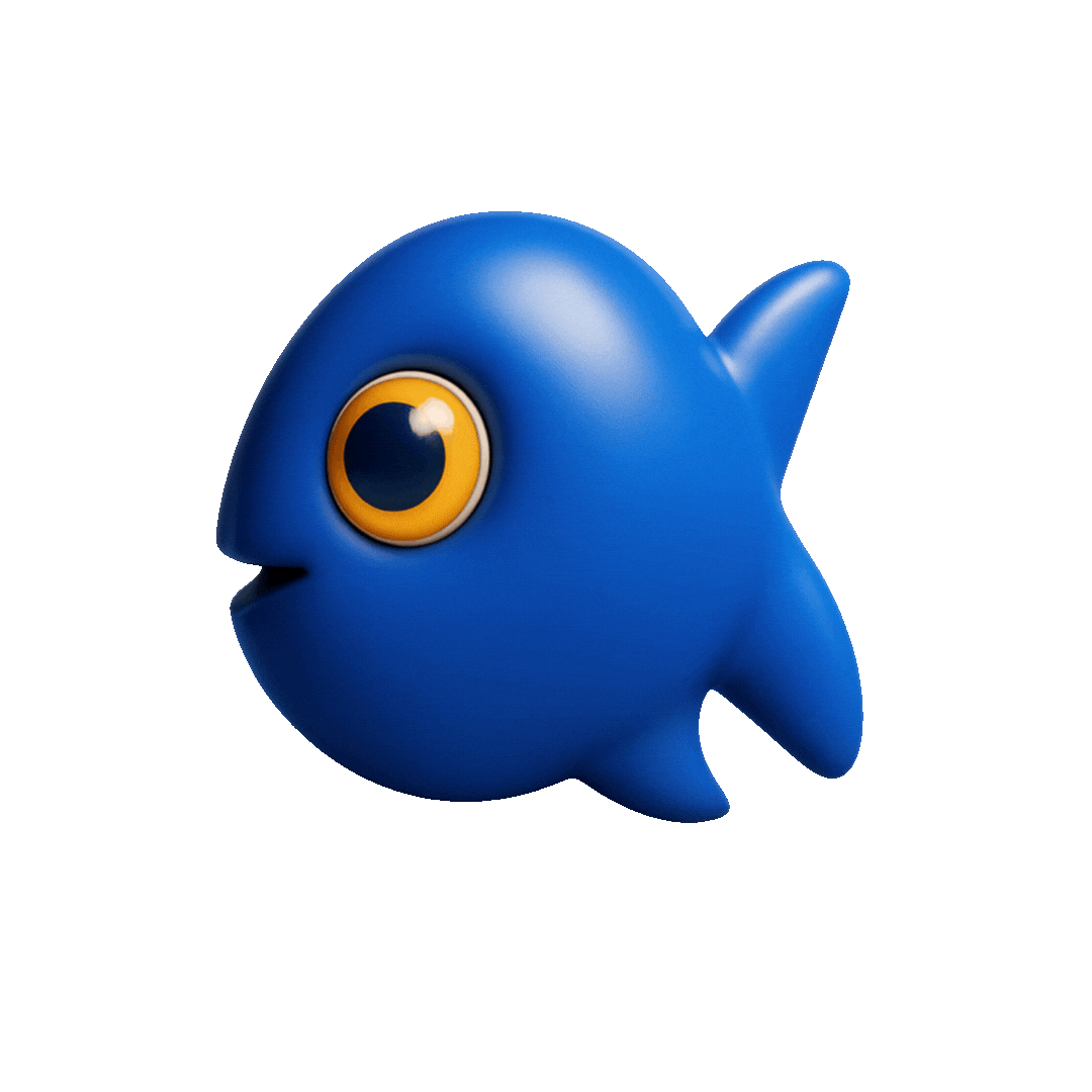 Bluppy animated fish